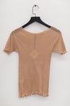 BASERANGE cotton T-shirt France BAS-TOGE-CG-SP24-FENTUO pink camel(TOGE-CG-000)